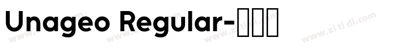 Unageo Regular字体转换